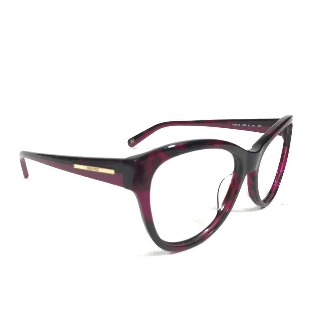 Nine West Eyeglasses Frames NW583S 630 Purple Red Tortoise Cat Eye 57-17-135